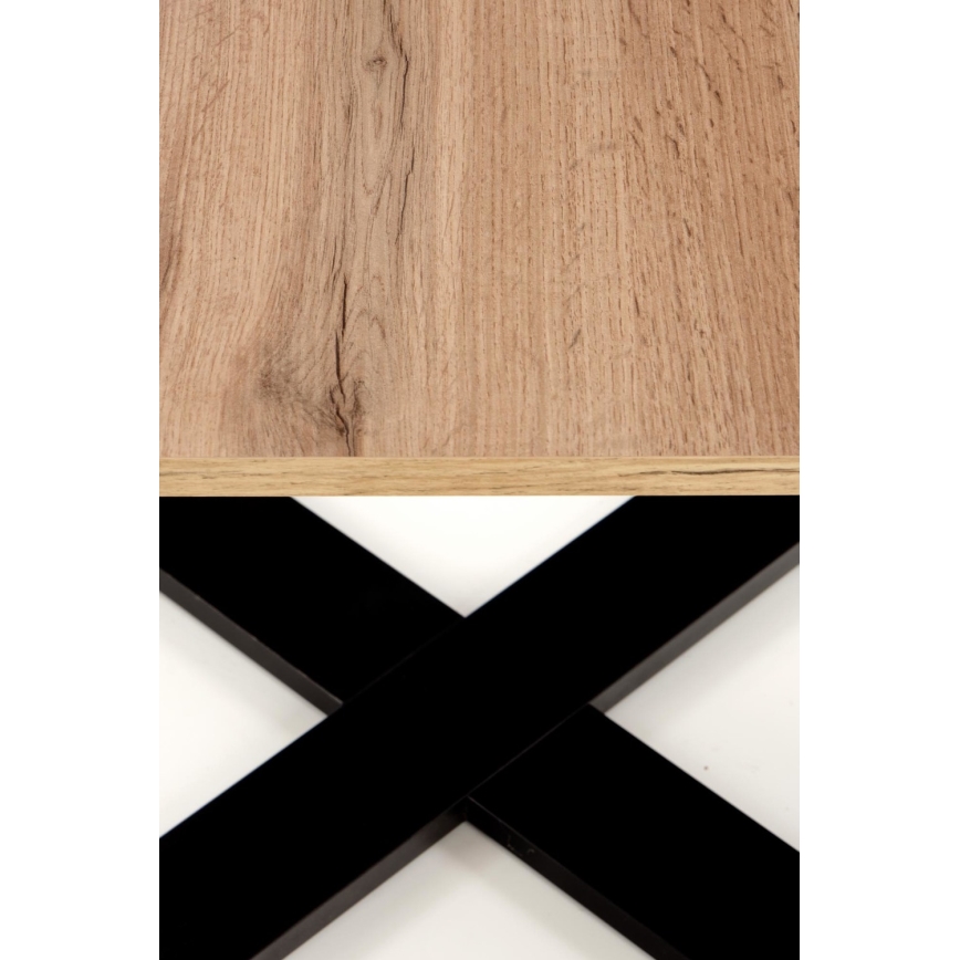 Mesa de centro CROSS 67x50 cm negro/marrón