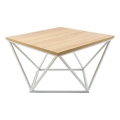 Mesa de centro CURVED 60x60 cm blanco/beige