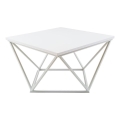 Mesa de centro CURVED 60x60 cm blanco