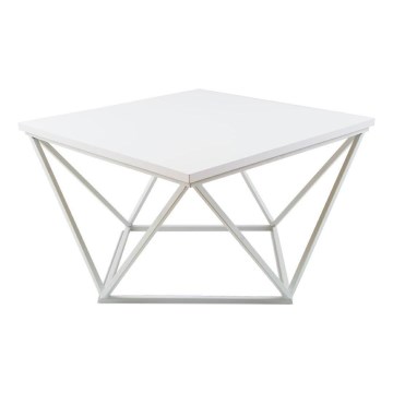 Mesa de centro CURVED 60x60 cm blanco