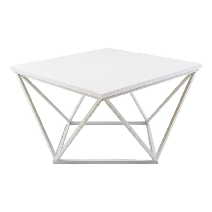 Mesa de centro CURVED 60x60 cm blanco