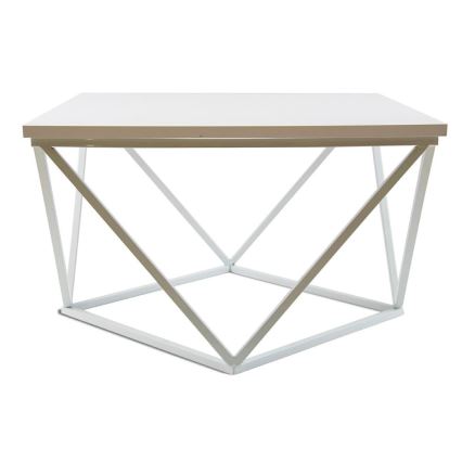 Mesa de centro CURVED 60x60 cm blanco