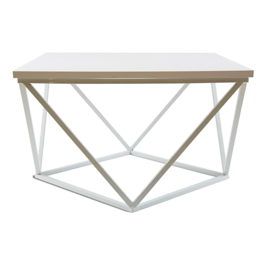 Mesa de centro CURVED 60x60 cm blanco