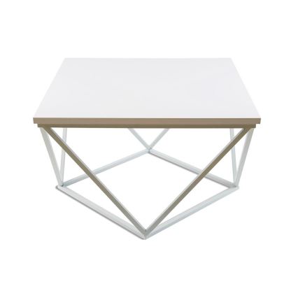 Mesa de centro CURVED 60x60 cm blanco
