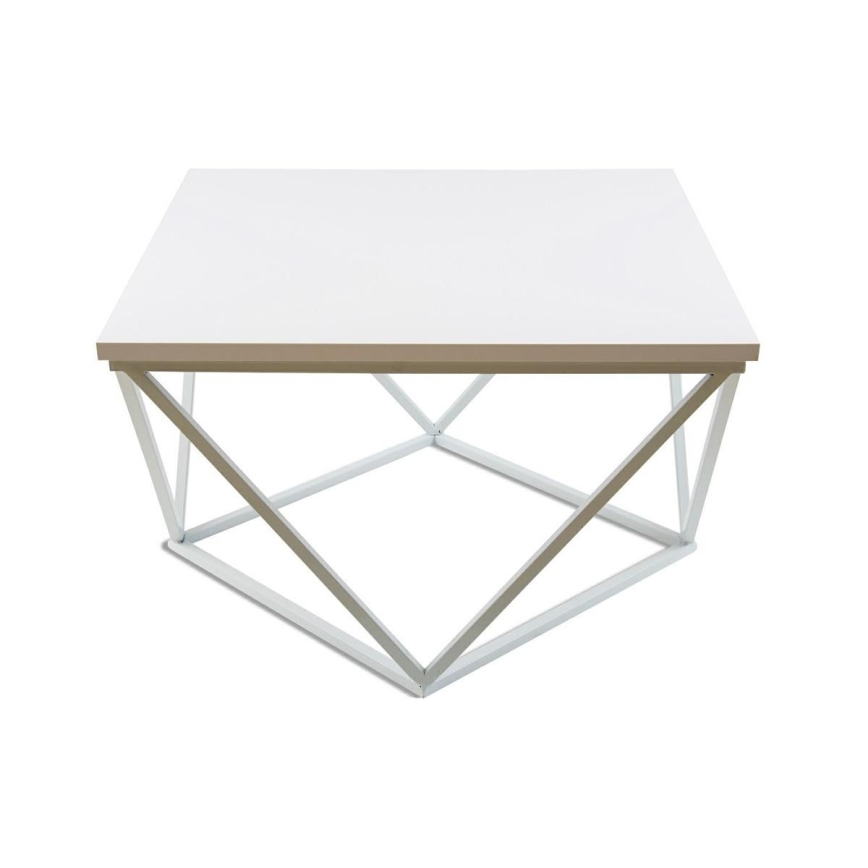Mesa de centro CURVED 60x60 cm blanco