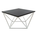 Mesa de centro CURVED 60x60 cm blanco/negro