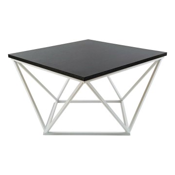 Mesa de centro CURVED 60x60 cm blanco/negro
