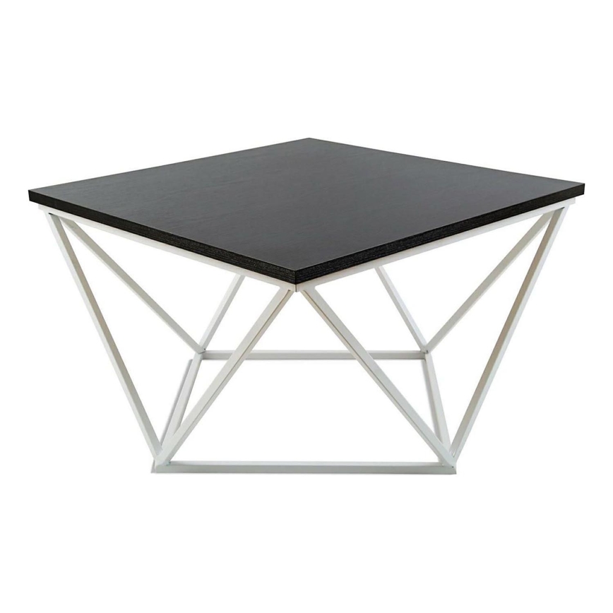 Mesa de centro CURVED 60x60 cm blanco/negro
