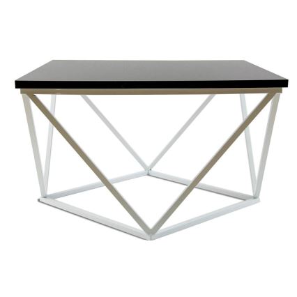 Mesa de centro CURVED 60x60 cm blanco/negro