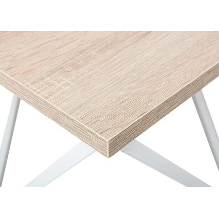 Mesa de centro CURVED 62x62 cm blanco/marrón