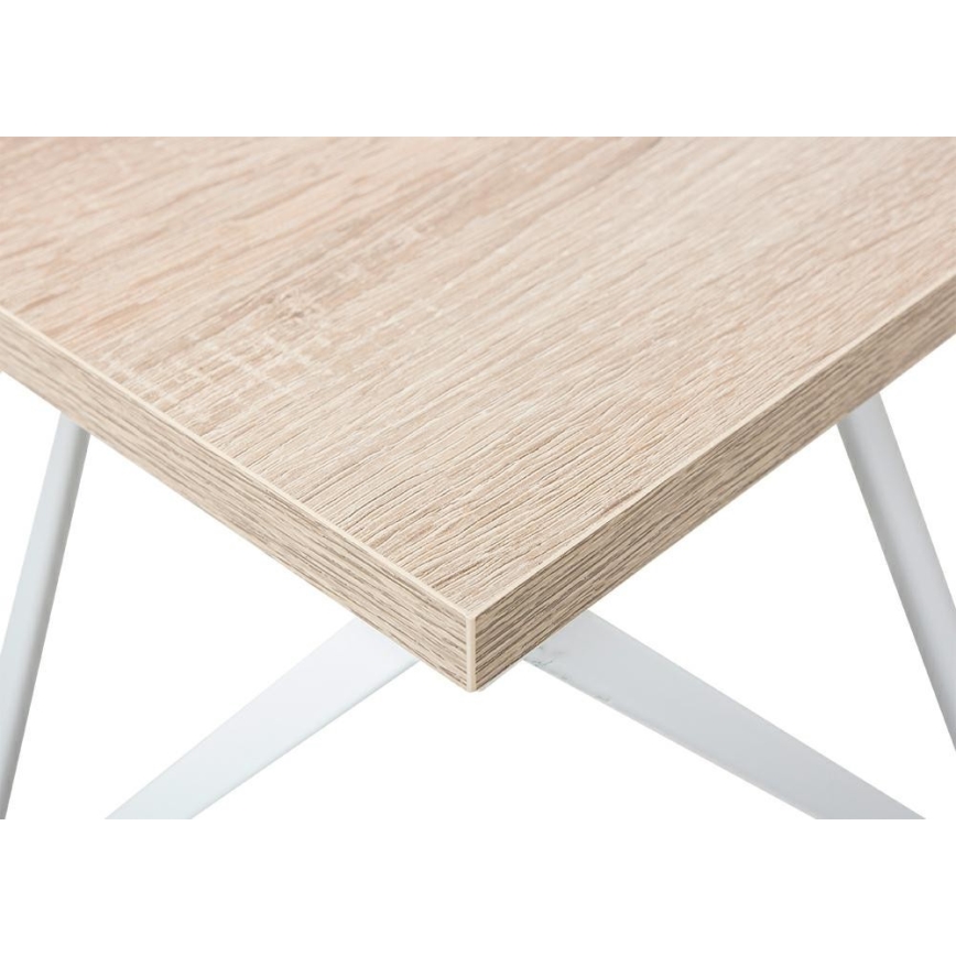 Mesa de centro CURVED 62x62 cm blanco/marrón