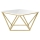 Mesa de centro CURVED 62x62 cm dorado/blanco
