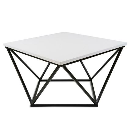 Mesa de centro CURVED 62x62 cm negro/blanco