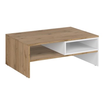 Mesa de centro DAMINO 35,5x90 cm roble wotan/blanco