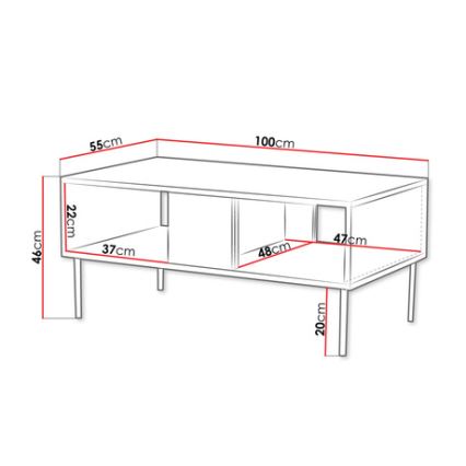 Mesa de centro DECO 46x100 cm nogal warmia