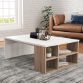Mesa de centro DEFNE 34x90 cm blanco/marrón