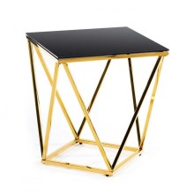 Mesa de centro DIAMANTA 50x50 cm dorado/negro