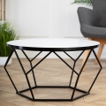 Mesa de centro DIAMOND 40x70 cm blanco/negro