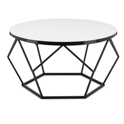 Mesa de centro DIAMOND 40x70 cm blanco/negro