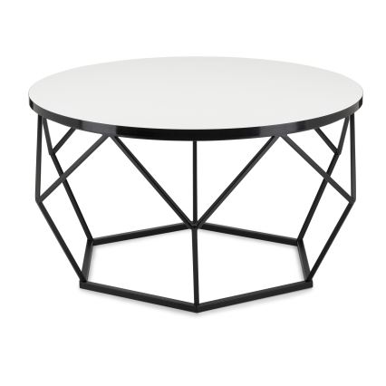 Mesa de centro DIAMOND 40x70 cm blanco/negro