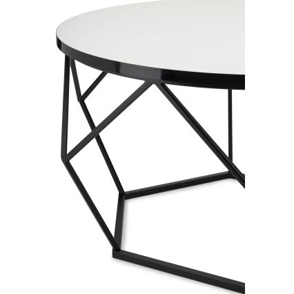 Mesa de centro DIAMOND 40x70 cm blanco/negro