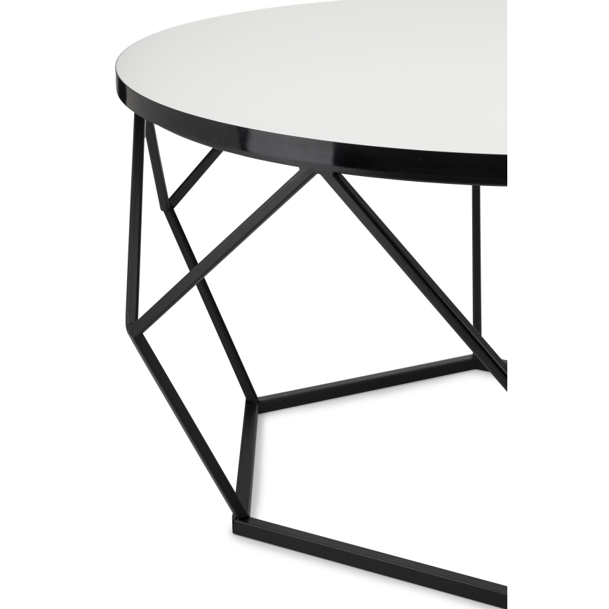 Mesa de centro DIAMOND 40x70 cm blanco/negro
