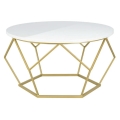 Mesa de centro DIAMOND 40x70 cm dorado/blanco