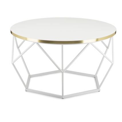 Mesa de centro DIAMOND 40x70 cm dorado/blanco