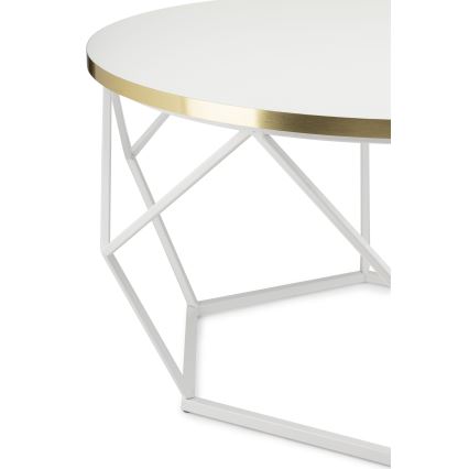 Mesa de centro DIAMOND 40x70 cm dorado/blanco