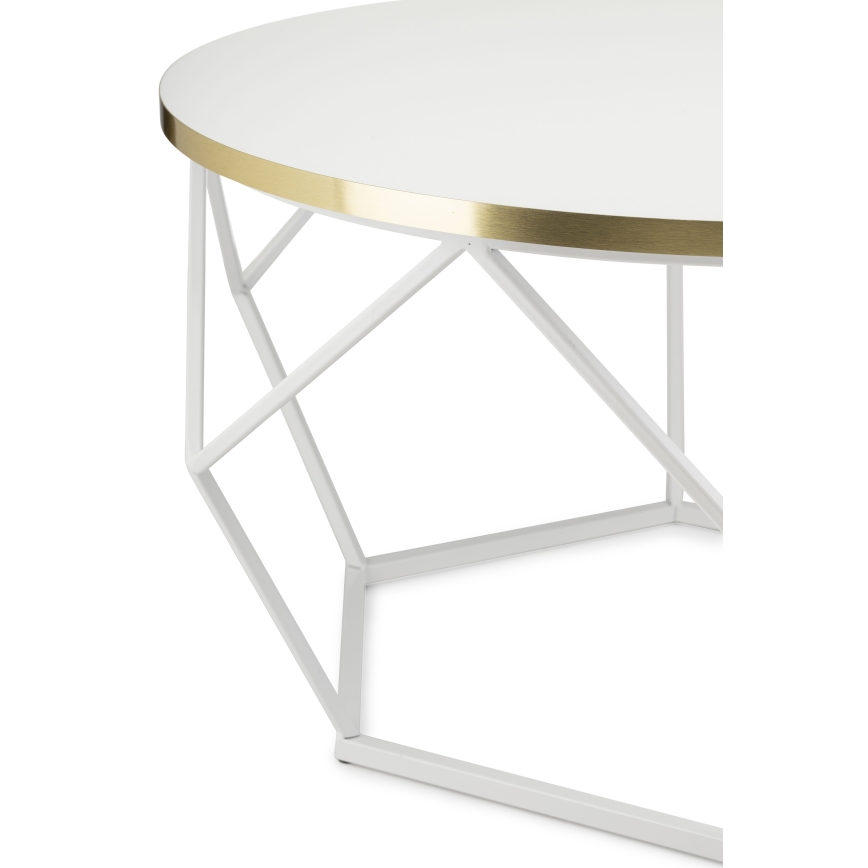 Mesa de centro DIAMOND 40x70 cm dorado/blanco