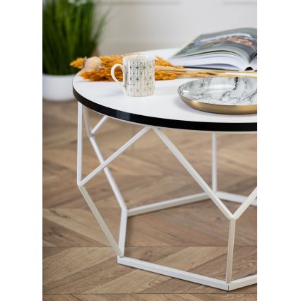 Mesa de centro DIAMOND 40x70 cm negro/blanco