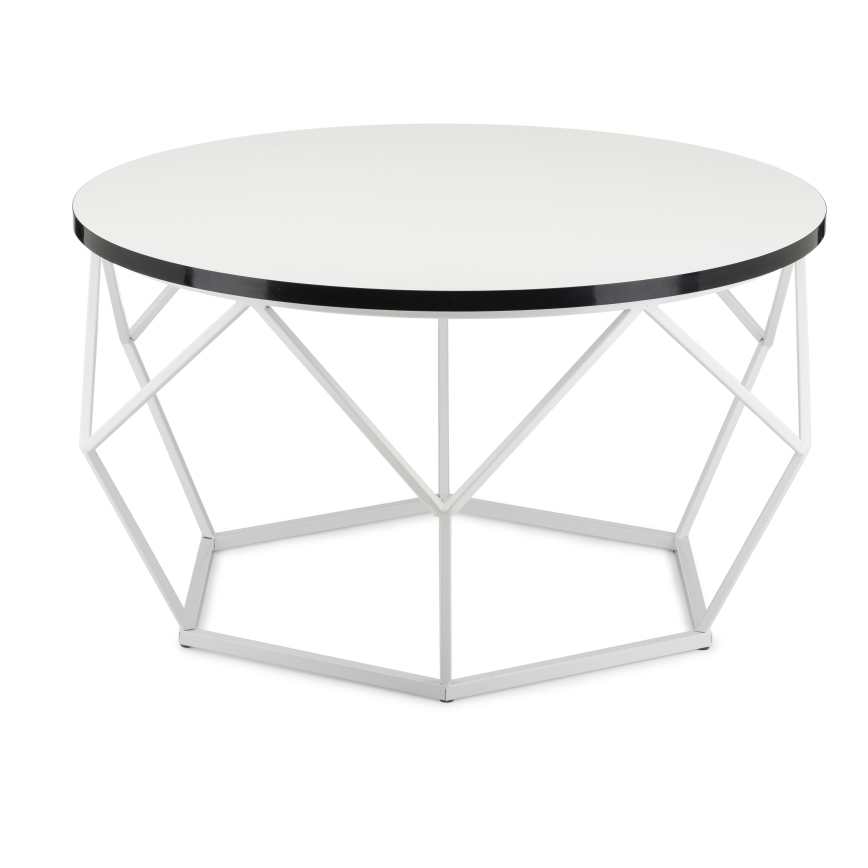 Mesa de centro DIAMOND 40x70 cm negro/blanco