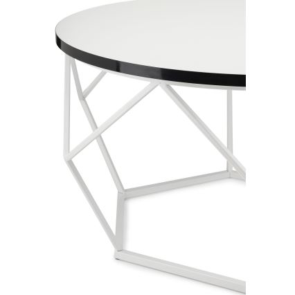 Mesa de centro DIAMOND 40x70 cm negro/blanco