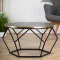 Mesa de centro DIAMOND 40x70 cm negro/dorado