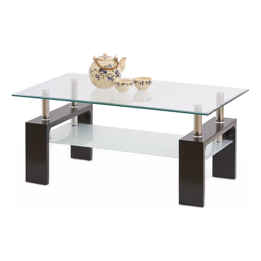 Mesa de centro DIANA 45x100 cm wenge/transparente