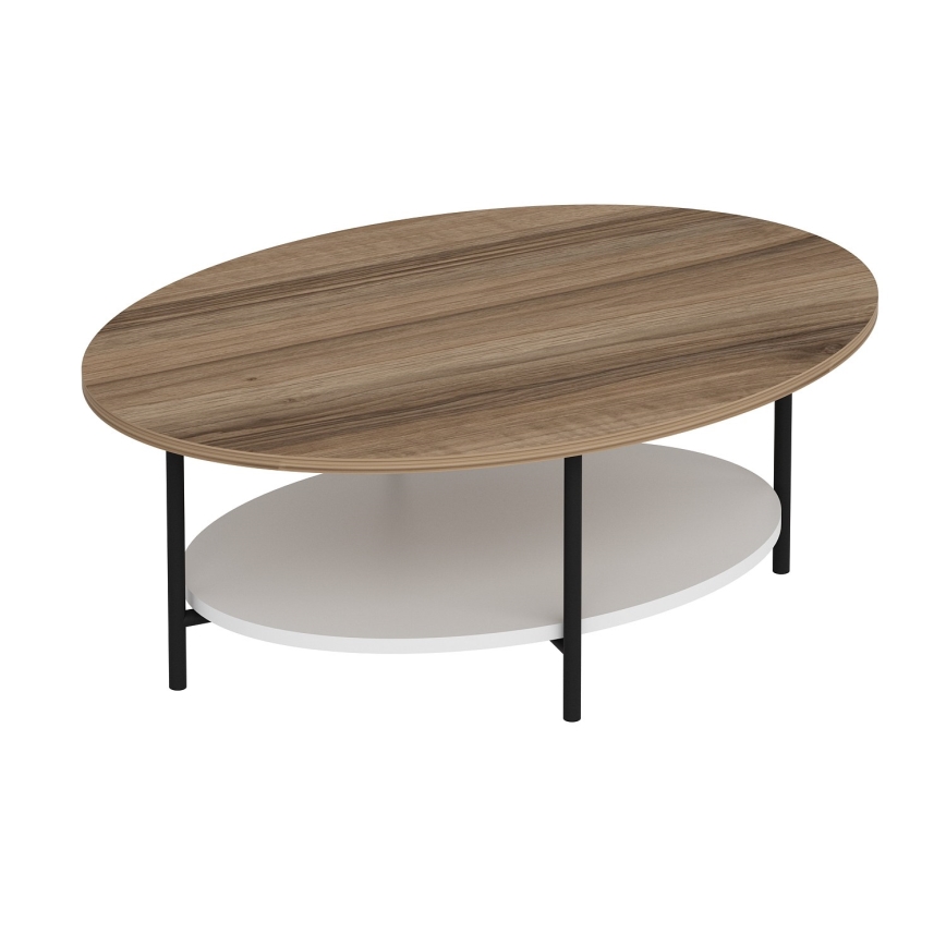 Mesa de centro ELIS 36x90 cm roble/blanco