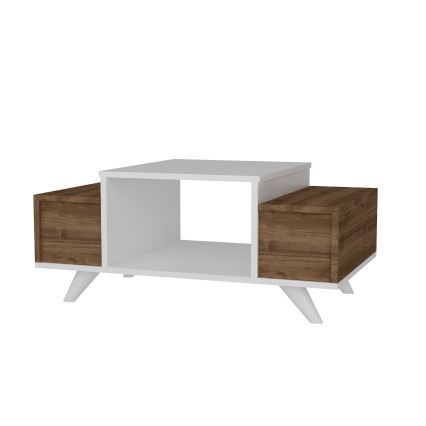 Mesa de centro ERIBERTO 43,8x90 cm marrón/blanco