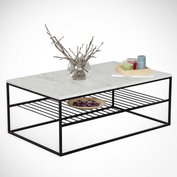 Mesa de centro ETNA 43x95 cm gris/negro