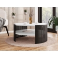Mesa de centro FIKOLI 40x75 cm negro/blanco