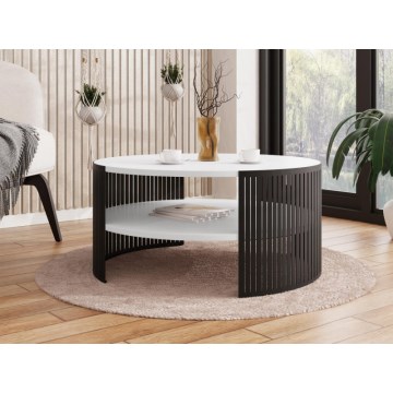 Mesa de centro FIKOLI 40x75 cm negro/blanco
