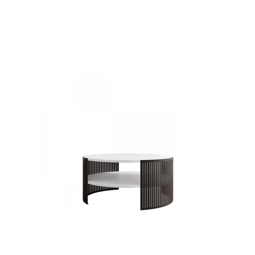 Mesa de centro FIKOLI 40x75 cm negro/blanco
