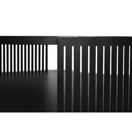 Mesa de centro FIKOLI 40x75 cm negro/dorado roble