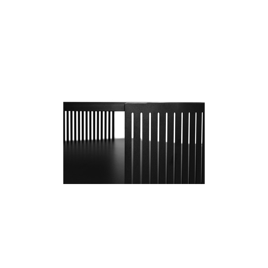 Mesa de centro FIKOLI 40x75 cm negro/dorado roble