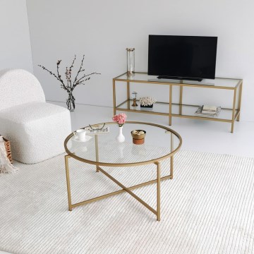 Mesa de centro GOLD SUN 40x83 cm dorado