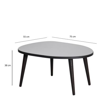 Mesa de centro GUSTO 38x75 cm negro