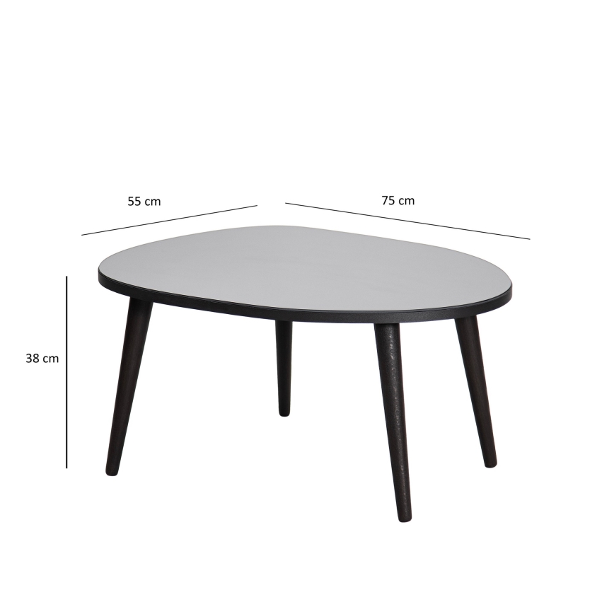 Mesa de centro GUSTO 38x75 cm negro