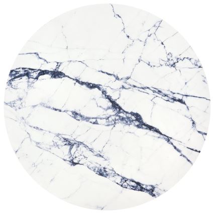 Mesa de centro HARISSA 41x42 cm dorado/blanco decoración de mármol