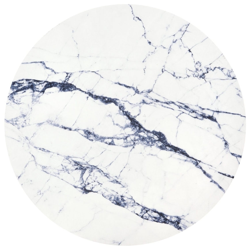 Mesa de centro HARISSA 41x42 cm dorado/blanco decoración de mármol