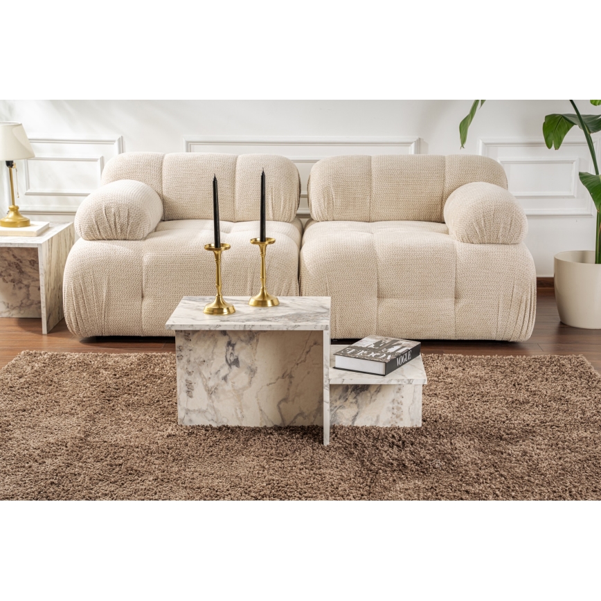 Mesa de centro HARMONY 40x80 cm decoración de mármol