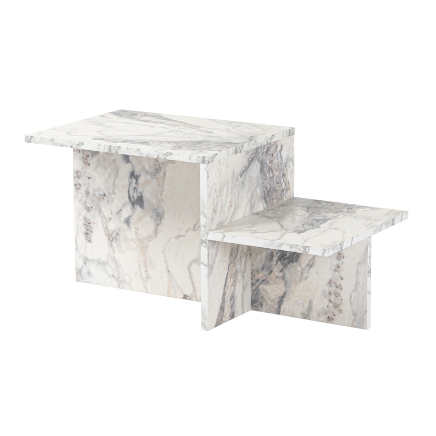 Mesa de centro HARMONY 40x80 cm decoración de mármol